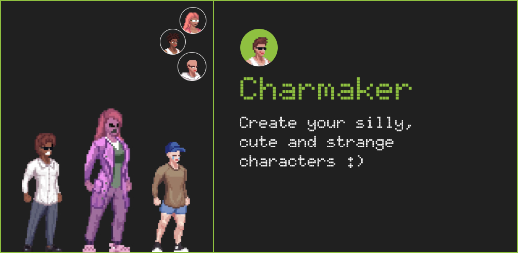 Landing page of Characterverse, a character sheet
